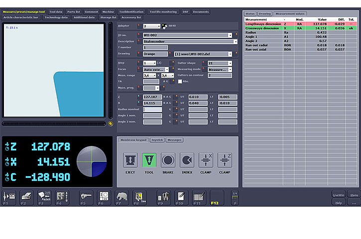 ZOLLER pilot 3.0 图形用户界面